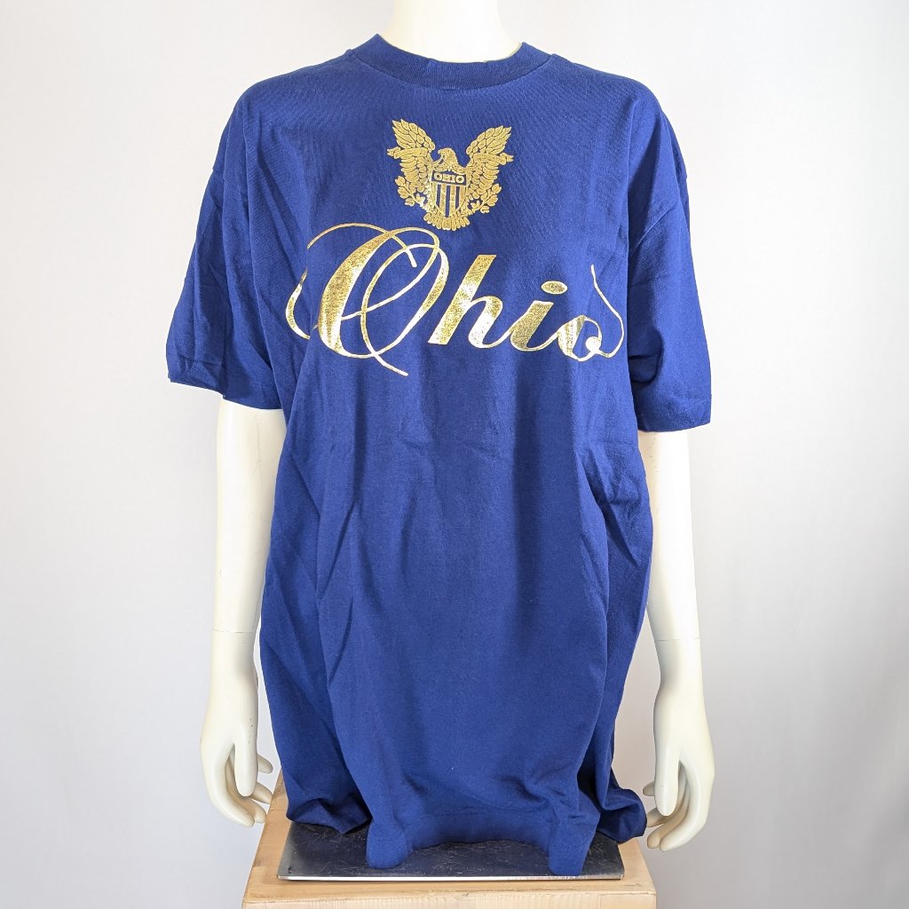 Blue Ohio Tshirt With Crest